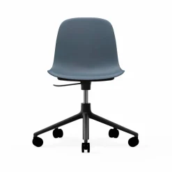 Form chair swivel 5W kontorsstol blå svart aluminium hjul
