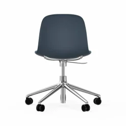 Form chair swivel 5W kontorsstol blå aluminium hjul