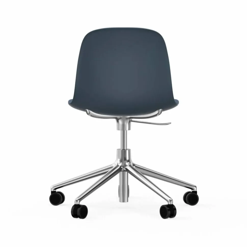 Form chair swivel 5W kontorsstol blå aluminium hjul