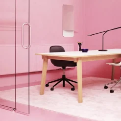Form chair swivel 5W kontorsstol blå aluminium hjul