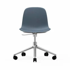 Form chair swivel 5W kontorsstol blå aluminium hjul