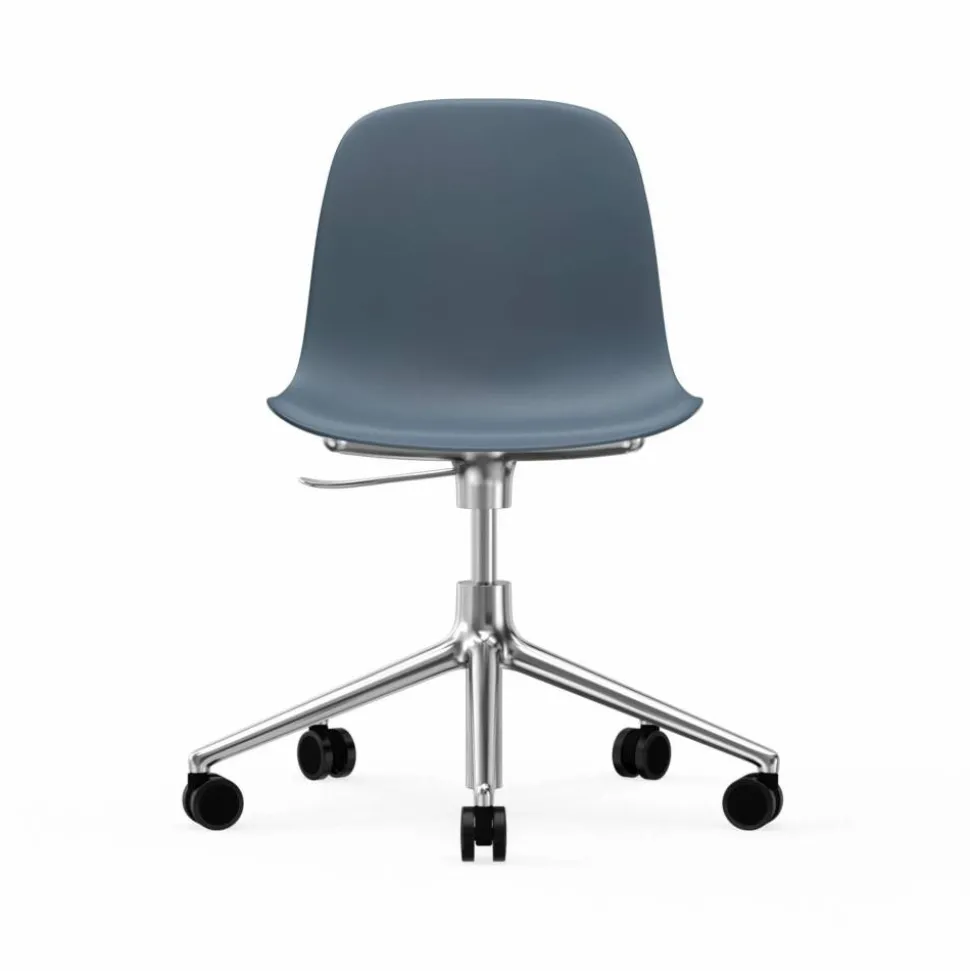 Form chair swivel 5W kontorsstol blå aluminium hjul