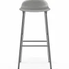 Form barstol kromade ben 75 cm Grå