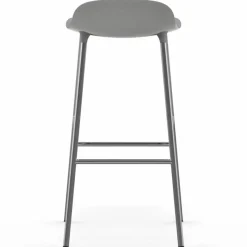 Form barstol kromade ben 75 cm Grå