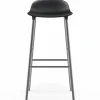 Form barstol kromade ben 75 cm Svart