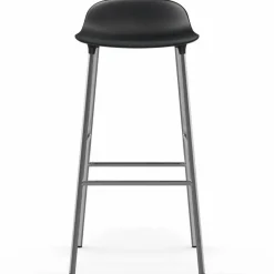 Form barstol kromade ben 75 cm Svart