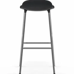 Form barstol kromade ben 75 cm Svart