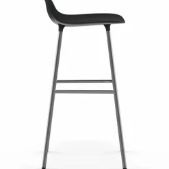 Form barstol kromade ben 75 cm Svart