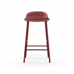 Form barstol låg 65 cm red rödlackerad stålben