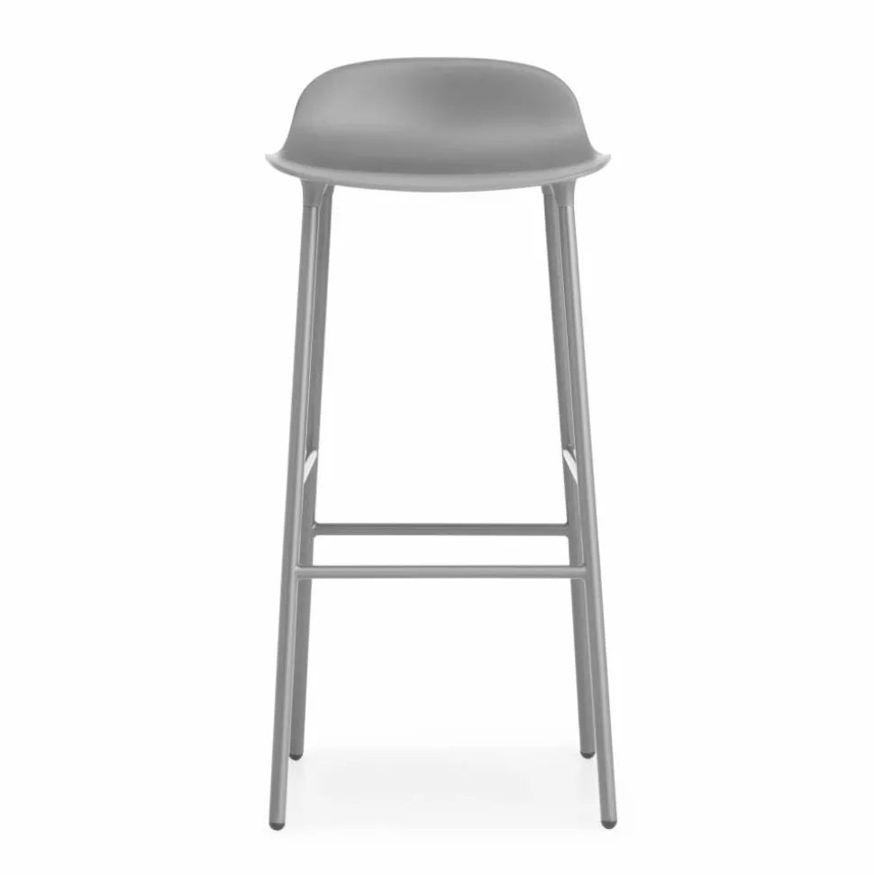 Form barstol metallben 75 cm grå