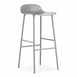 Form barstol metallben 75 cm grå