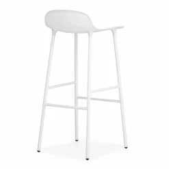 Form barstol metallben 75 cm vit