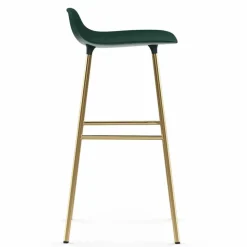 Form barstol mässingsben 75 cm Grön