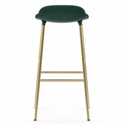 Form barstol mässingsben 75 cm Grön