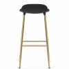 Form barstol mässingsben 75 cm Svart