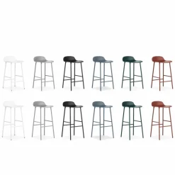 Form Chair barstol metallben grå