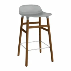 Form Chair barstol valnötsben Grå