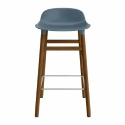 Form Chair barstol valnötsben blå