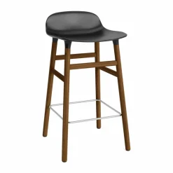 Form Chair barstol valnötsben svart