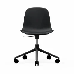 Form chair swivel 5W kontorsstol svart svart aluminium hjul