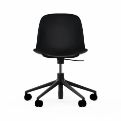 Form chair swivel 5W kontorsstol svart svart aluminium hjul