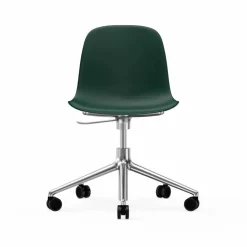 Form chair swivel 5W kontorsstol grön aluminium hjul