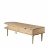 F24 Radius bänk Oak nature lacquered 45x145 cm