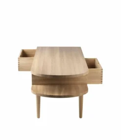 F24 Radius bänk Oak nature lacquered 45x145 cm