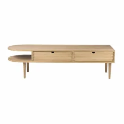 F24 Radius bänk Oak nature lacquered 45x145 cm