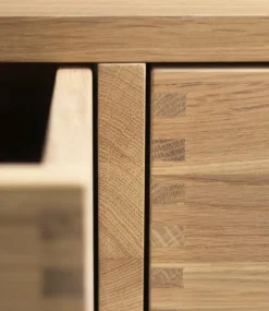 F24 Radius bänk Oak nature lacquered 45x145 cm