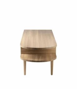 F24 Radius bänk Oak nature lacquered 45x145 cm