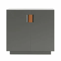 Frame 80 Low skåp taupe läder cognac 42cm
