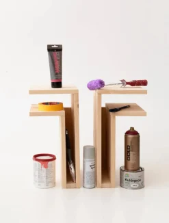 F-shelf Play DIY vägghylla Pine left