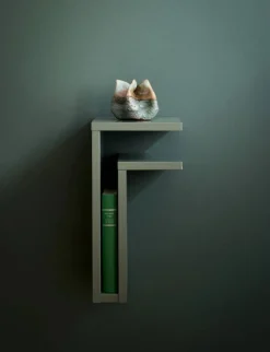 F-shelf vägghylla green grey Hylla åt höger