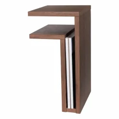 F-shelf vägghylla valnöt hylla åt vänster