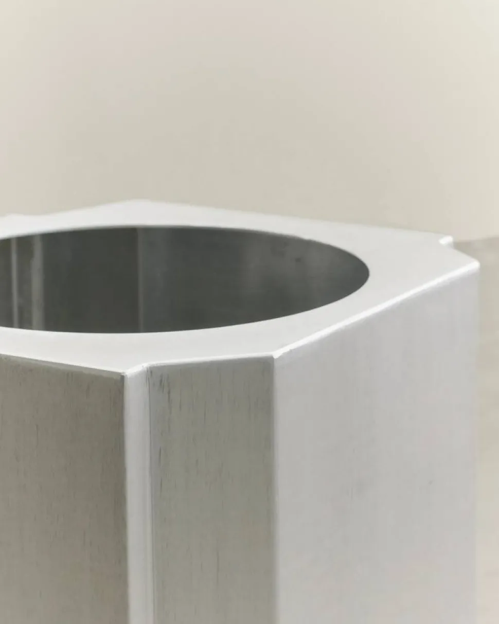 Funki kruka M 40 cm Brushed Aluminium