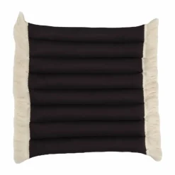 Garden Glory sittdyna med fransar Svart offwhite frans 38x40 cm
