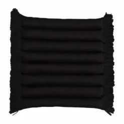Garden Glory sittdyna med fransar Svart svart frans 38x40 cm