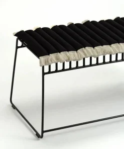 Garden Glory sittdyna med fransar Svart offwhite frans 38x120 cm
