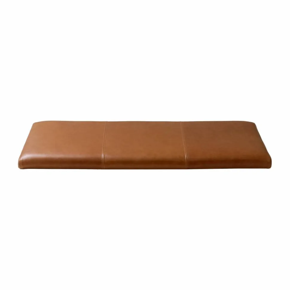 Gentle sittdyna till bänk Elmo läder vintage cognac 74 5x2 5x28 5 cm