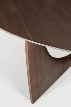 Geometric matbord Mörkbetsad teak 150 cm
