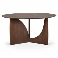 Geometric matbord Mörkbetsad teak 150 cm