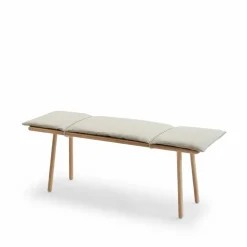 Georg bänk Ek obehandlad-inkl. beige dyna