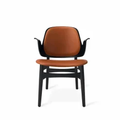Gesture loungestol läder sevilla 4001 black svartlackat bokstativ