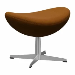 Ägget 3127 fotpall Canvas 2 Dark Beige 0424 -steel