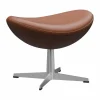 Ägget 3127 fotpall Leather Essential Walnut-steel