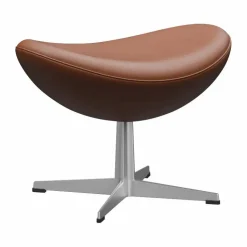 Ägget 3127 fotpall Leather Essential Walnut-steel
