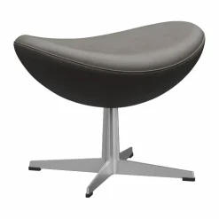 Ägget 3127 fotpall Leather Essential Lava-steel