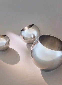 Globe blomkruka Ø30 cm Silver