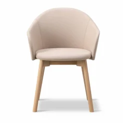 Gomo Armchair karmstol wood base Blazer CUZ47 Fairfield-lackerad ek